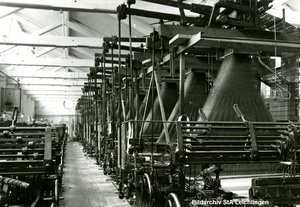 Die Leichlinger Weberei und Stückefärberei Simons & Frowein, um 1950.