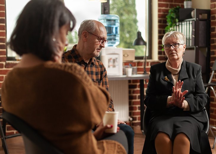Gruppe Menschen im Gespräch