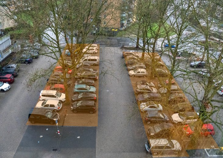 Link: Mittlere Parkreihen auf dem Rathausparkplatz werden zu Mitarbeiterparkplätzen