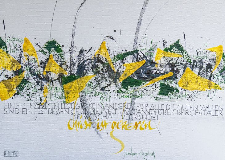 Link: Kalligrafin Elke Lemmer gestaltet diesjährige Weihnachtskarte des Bürgermeisters