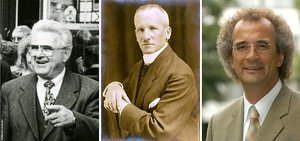 Karl Reul, Ernst Klein oder Ernst Müller? (v.l.) – Ernst Klein amtierte von 1902 bis  1926 mit 24 Jahren am längsten als Bürgermeister der Stadt Leichlingen, Quelle: Stadtarchiv Leichlingen, Bildarchiv.